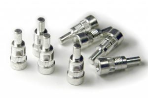 CNC Machined And Plated Electrical Contacts. Electrical Application.